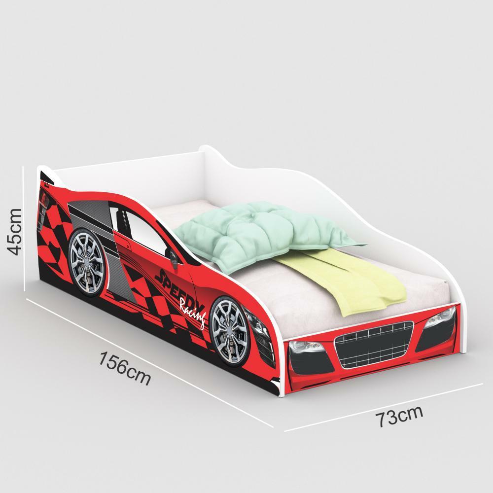 Cama Infantil Carro Drift 150x70 cm - Azul /Preto - RPM Móveis