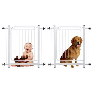 Portão Grade de Proteção para Pet e Bebê Com Trava Segurança Portas de 80 cm á 90 cm - Branco -  RPM Móveis