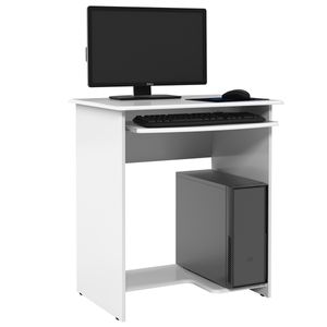 Mesa de Computador Escrivaninha Office Prática Canto Estudo Trabalho Moderno Quarto Escritório – Branco - RPM Móveis